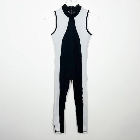 Shama Jade Equinox Athletic Jumpsuit Black and White Size Small Medium - Picture 7 of 11